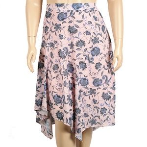 Eloquii Blue Asymmetrical Midi Skirt